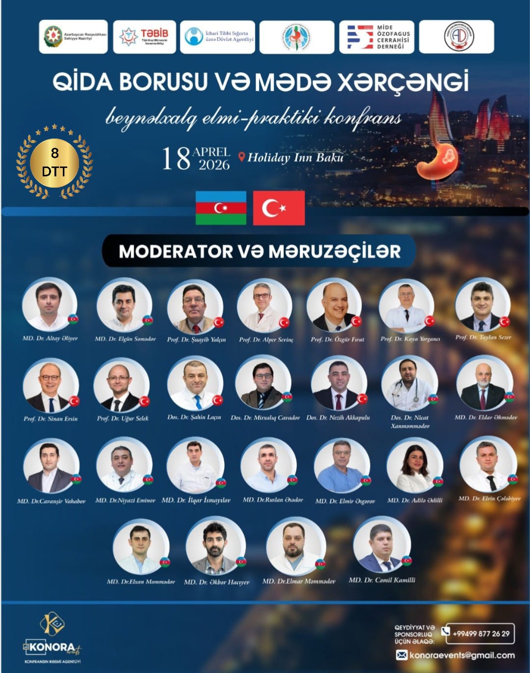 Qida borusu və mədə xərçəngi - beynəlxalq elmi-praktiki konfrans keçiriləcək